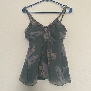 Rebecca Taylor floral silk babydoll cami
